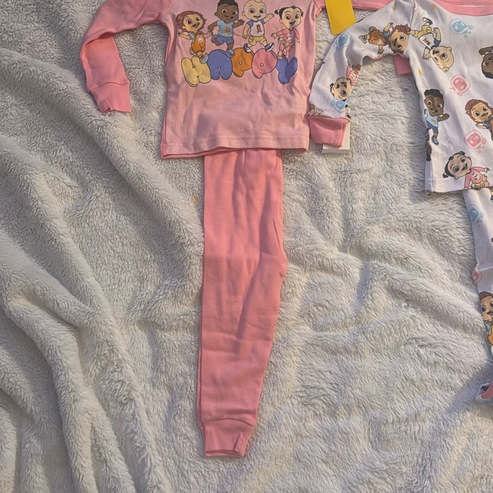 Character Pajama Set - Pink and White